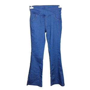 V-Waist Jeggings w/ Pocket Stretch Jeans Flare Pants Size Medium Blue Denim